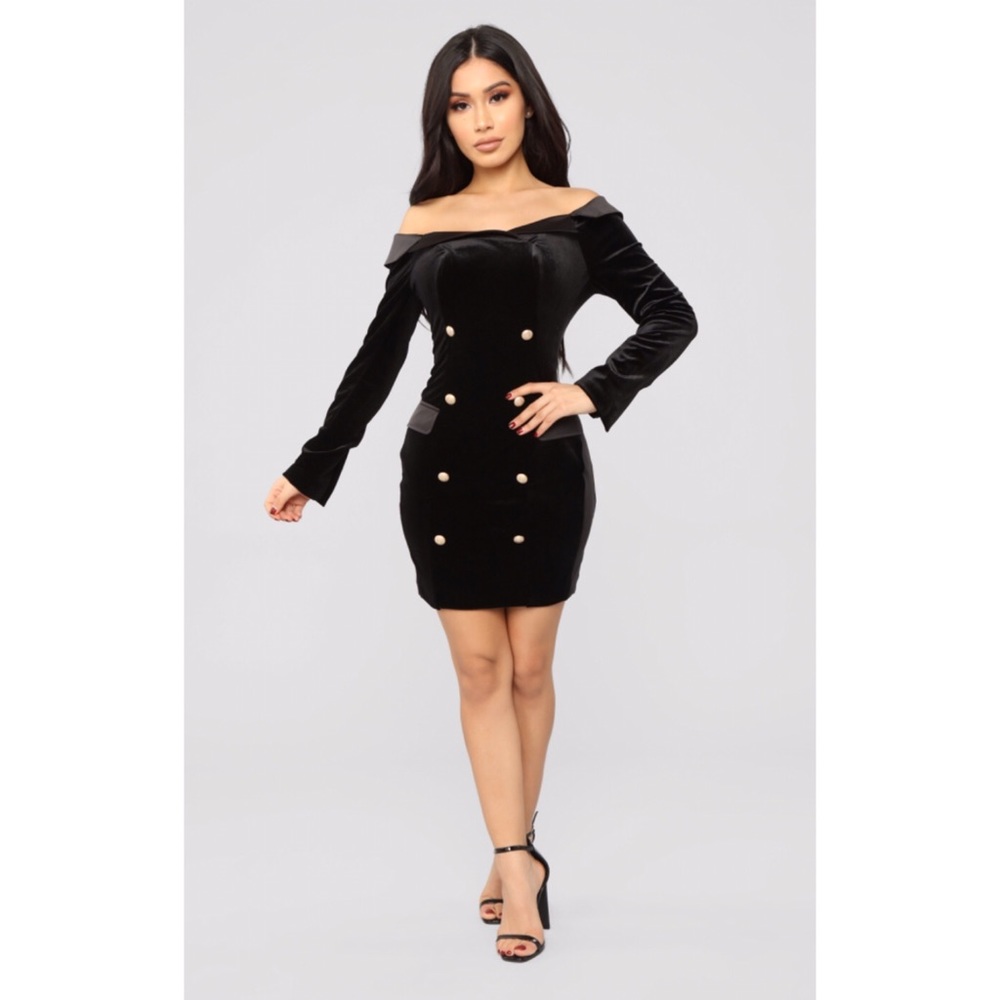 Bare With My Shoulders Blazer Dress (Fashion Nova)